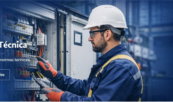 Profissional realizando inspeção em painel elétrico industrial